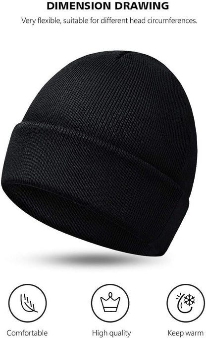 MOBIUSPHY Wintermütze Herren Damen Strickmütze Beanie Mütze Wollmütze Winter Erwachsener klassisches Design Herrenmütze Modern Weich Elastisch Haube aus atmungsaktivem