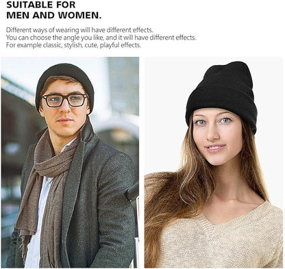 MOBIUSPHY Wintermütze Herren Damen Strickmütze Beanie Mütze Wollmütze Winter Erwachsener klassisches Design Herrenmütze Modern Weich Elastisch Haube aus atmungsaktivem